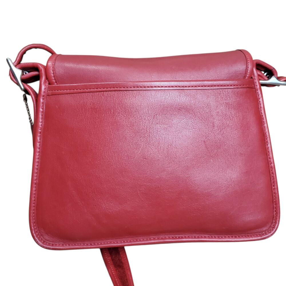 Vintage Coach Red Rambler's Legacy Crossbody Shoulder Bag - 9061 - Picture 9 of 15